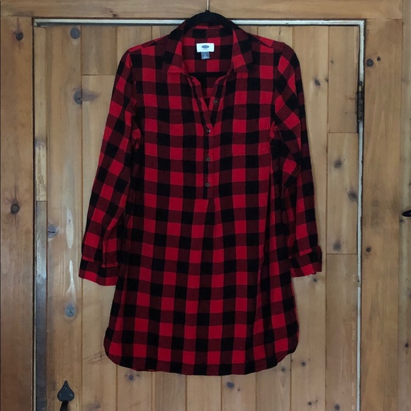 Old Navy Tops - Buffalo Plaid Comfy Old Navy Long Dress or Shirt